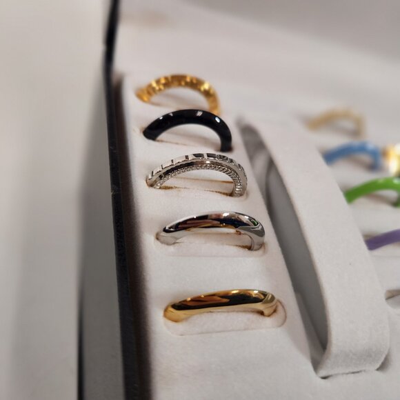 JAS E.T.C. Interchangeable Bezel & Strap Watch Set Like New Womens - Picture 6 of 11